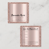 Makeup Artist Event Planner Roos Eyelashes Afsprakenkaartje (Voorkant / Achterkant)