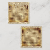 Makeup Artist Event Planner Sepia Gold Drift Spark Afsprakenkaartje (Voorkant / Achterkant)
