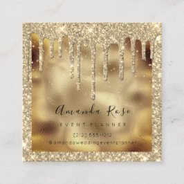 Makeup Artist Event Planner Sepia Gold Drift Spark Afsprakenkaartje