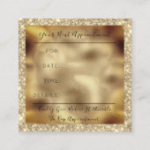 Makeup Artist Event Planner Sepia Gold Drift Spark Afsprakenkaartje (Achterkant)