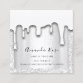 Makeup Artist Event Planner Silver Gray Passion Afsprakenkaartje (Voorkant)