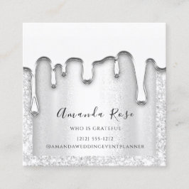 Makeup Artist Event Planner Silver Gray Passion Afsprakenkaartje