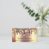 Makeup Artist Event Planner Weddenschap Drift Gold Visitekaartje (Staand voorkant)