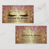 Makeup Artist Event Wedding Planner Eyelash Paars Visitekaartje (Voorkant / Achterkant)