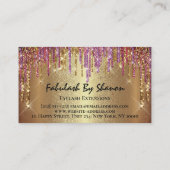 Makeup Artist Event Wedding Planner Eyelash Paars Visitekaartje (Achterkant)