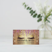 Makeup Artist Event Wedding Planner Eyelash Paars Visitekaartje (Staand voorkant)