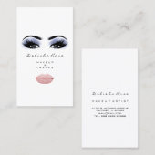 Makeup Artist Eye Lashes Blue Eyebrow Blush Lips Visitekaartje (Voorkant / Achterkant)