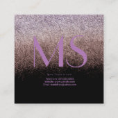 Makeup Artist Eye Lashes Eye Lash-technicus Vierkante Visitekaartje (Achterkant)