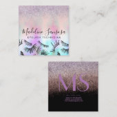 Makeup Artist Eye Lashes Eye Lash-technicus Vierkante Visitekaartje (Voorkant / Achterkant)