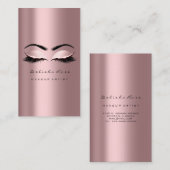 Makeup Artist Eye Lashes Glitter Blush Pink Visitekaartje (Voorkant / Achterkant)
