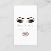 Makeup Artist Eye Lashes Glitter Eyebrow Lip Peach Visitekaartje (Voorkant)