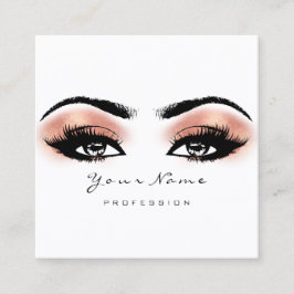 Makeup Artist Eyebrow Blush Lashes White Square Vierkante Visitekaartje
