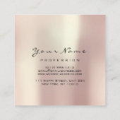 Makeup Artist Eyebrow Eye Lash Glitter Pink Blush Vierkante Visitekaartje (Achterkant)