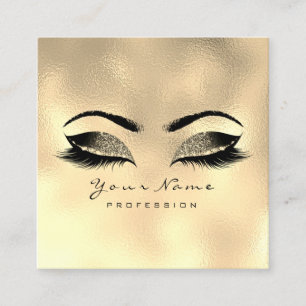 Makeup Artist Eyebrow Eye Lash Lux Glitter Waxing Vierkante Visitekaartje