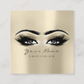 Makeup Artist Eyebrow Eye Lashes Ivory Square Vierkante Visitekaartje (Voorkant)