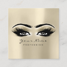 Makeup Artist Eyebrow Eye Lashes Ivory Square Vierkante Visitekaartje
