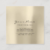 Makeup Artist Eyebrow Eye Lashes Ivory Square Vierkante Visitekaartje (Achterkant)