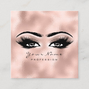 Makeup Artist Eyebrow Eye Lashes Roos Gold Square Vierkante Visitekaartje