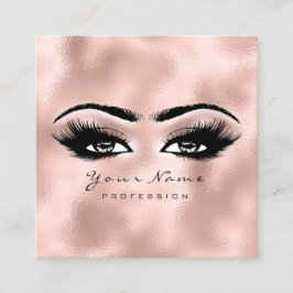Makeup Artist Eyebrow Eye Lashes Roos Gold Square Vierkante Visitekaartje
