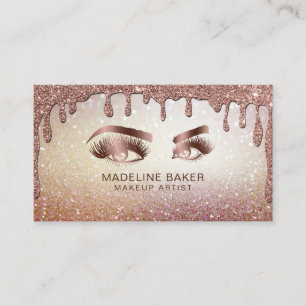 Makeup Artist Eyebrow Eyes Lashes Driving Gold Visitekaartje