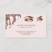 Makeup Artist Eyebrow Eyes Lashes Roos Gold Busine Visitekaartje (Achterkant)