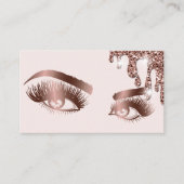 Makeup Artist Eyebrow Eyes Lashes Roos Gold Busine Visitekaartje (Voorkant)