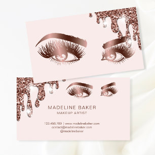 Makeup Artist Eyebrow Eyes Lashes Roos Gold Busine Visitekaartje