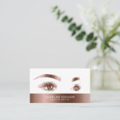 Makeup Artist Eyebrow Eyes Lashes Roos Gold Visitekaartje (Staand voorkant)