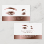 Makeup Artist Eyebrow Eyes Lashes Roos Gold Visitekaartje (Voorkant / Achterkant)