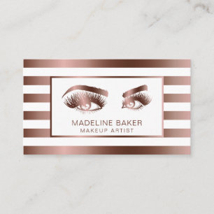Makeup Artist Eyebrow Eyes Lashes Roos Gold Visitekaartje