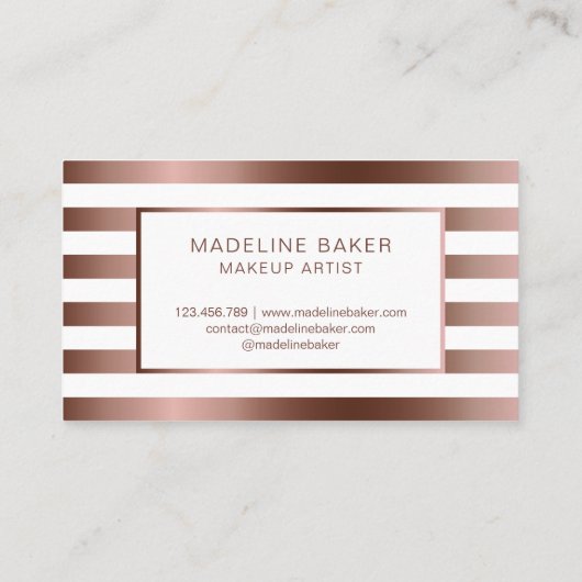 Makeup Artist Eyebrow Eyes Lashes Roos Gold Visitekaartje (Achterkant)