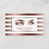 Makeup Artist Eyebrow Eyes Lashes Roos Gold Visitekaartje (Voorkant)