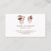 Makeup Artist Eyebrow Eyes Lashes Roos Gold Visitekaartje (Achterkant)