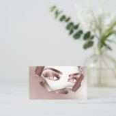 Makeup Artist Eyebrow Eyes Lashes Roos Gold Visitekaartje (Staand voorkant)