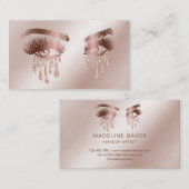 Makeup Artist Eyebrow Eyes Lashes Roos Gold Visitekaartje (Voorkant / Achterkant)