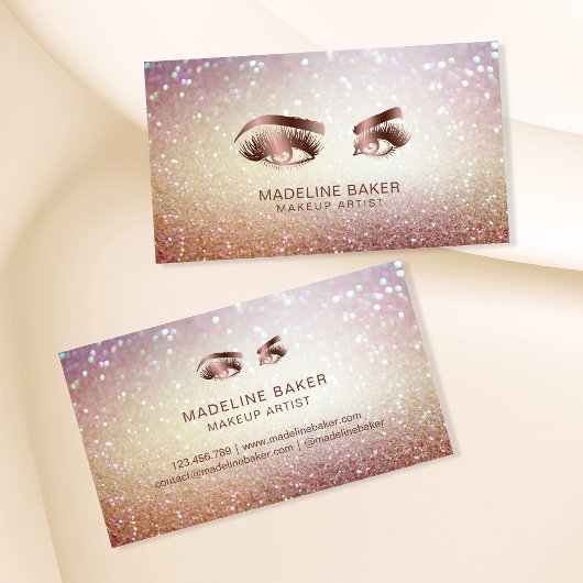 Makeup Artist Eyebrow Eyes Lashes Roos Gold Visitekaartje