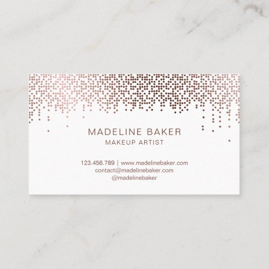 Makeup Artist Eyebrow Eyes Lashes Roos Gold Visitekaartje (Achterkant)