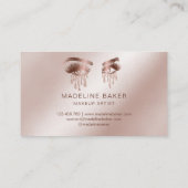 Makeup Artist Eyebrow Eyes Lashes Roos Gold Visitekaartje (Achterkant)