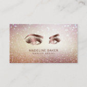 Makeup Artist Eyebrow Eyes Lashes Roos Gold Visitekaartje (Voorkant)