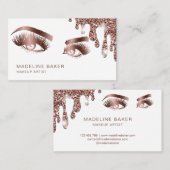 Makeup Artist Eyebrow Eyes Lashes Roos Gold Visitekaartje (Voorkant / Achterkant)