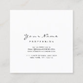 Makeup Artist Eyebrow Gold Lashes White Square Vierkante Visitekaartje (Achterkant)