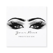 Makeup Artist Eyebrow Gray Lashes White Square