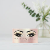 Makeup Artist Eyebrow Lash Extension Gold Champaig Visitekaartje (Staand voorkant)