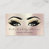 Makeup Artist Eyebrow Lash Extension Gold Champaig Visitekaartje (Voorkant)