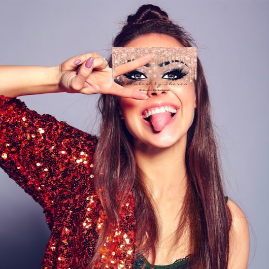 Makeup Artist Eyebrow Lash Glitter Drip Spark Ombr Visitekaartje