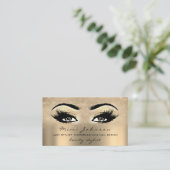 Makeup Artist Eyebrow Lash Gold Spark Estheticus Visitekaartje (Staand voorkant)