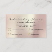 Makeup Artist Eyebrow Lashes Blush Glitter Blush Visitekaartje (Achterkant)