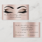 Makeup Artist Eyebrow Lashes Extensi Glitter Pink Visitekaartje (Voorkant / Achterkant)