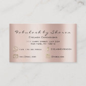 Makeup Artist Eyebrow Lashes Extensi Glitter Pink Visitekaartje (Achterkant)