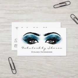 Makeup Artist Eyebrow Lashes Extension Blue Marine Visitekaartje